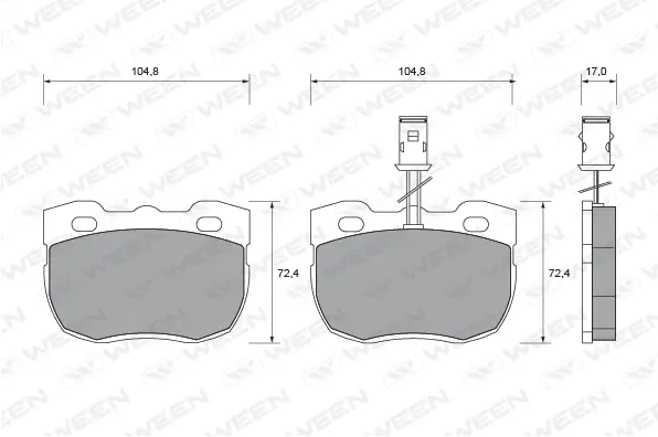 Brake Pad Set, disc brake (151-1631)