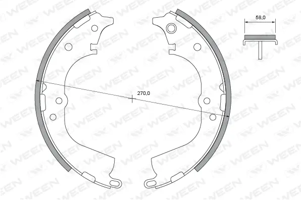 Brake Shoe Set (152-2447)