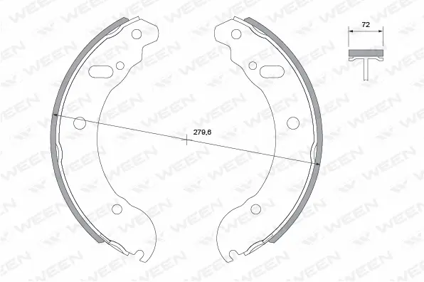 Brake Shoe Set (152-2004)
