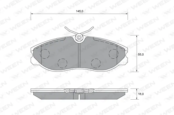 Brake Pad Set, disc brake (151-1646)