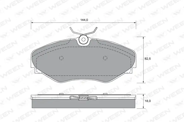 Brake Pad Set, disc brake (151-1959)