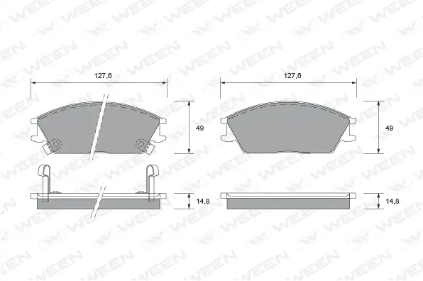 Brake Pad Set, disc brake (151-1492)