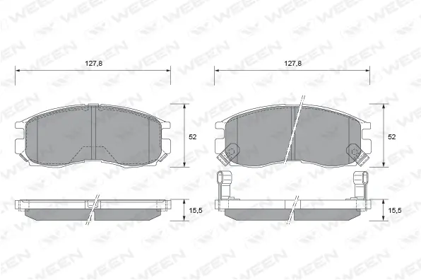 Brake Pad Set, disc brake (151-2146)