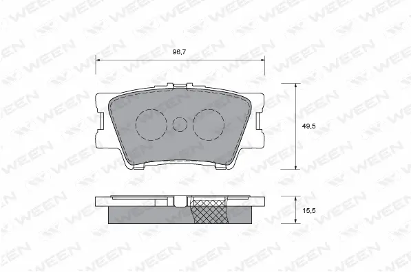 Brake Pad Set, disc brake (151-0010)