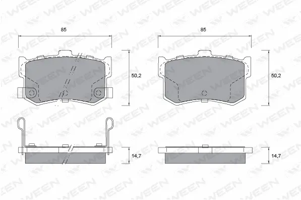 Brake Pad Set, disc brake (151-1185)