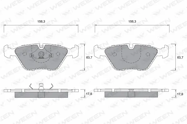 Brake Pad Set, disc brake (151-1267)