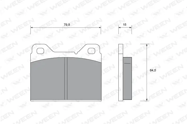 Brake Pad Set, disc brake (151-1782)