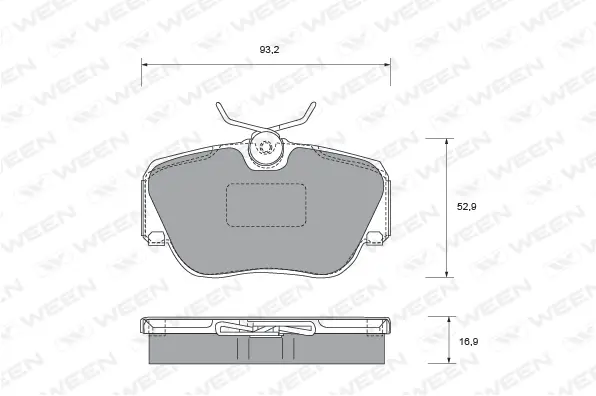 Brake Pad Set, disc brake (151-1453)