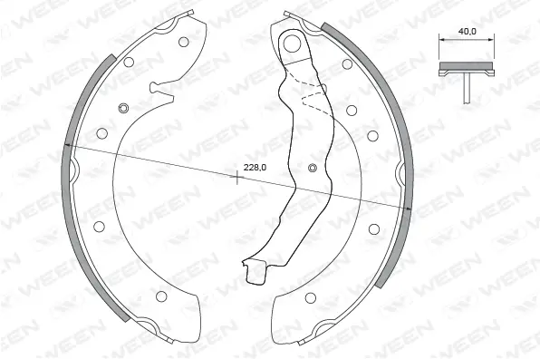 Brake Shoe Set (152-2385)