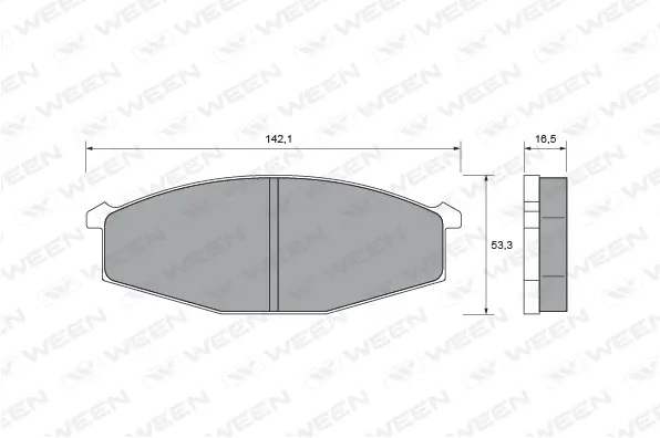 Brake Pad Set, disc brake (151-2062)