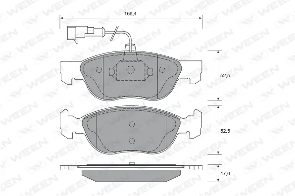 Brake Pad Set, disc brake (151-1833)