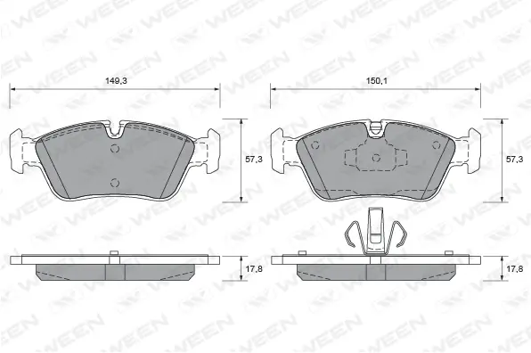 Brake Pad Set, disc brake (151-1992)