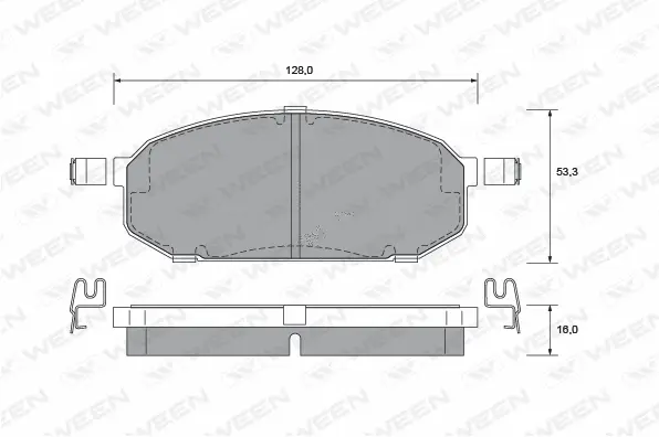Brake Pad Set, disc brake (151-2158)