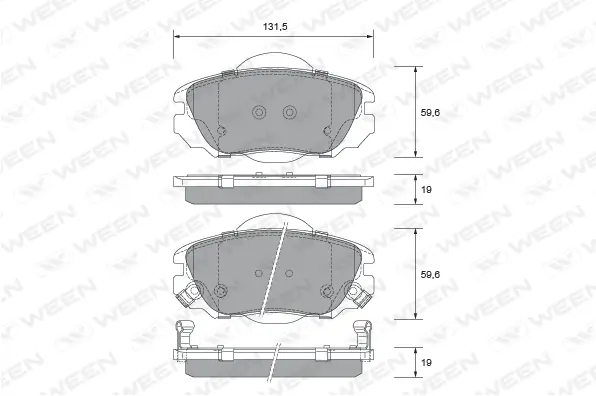Brake Pad Set, disc brake (151-2691)