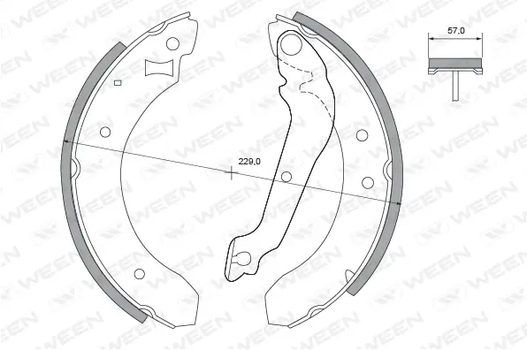 Brake Shoe Set (152-2202)