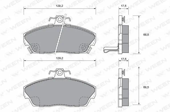Brake Pad Set, disc brake (151-1024)