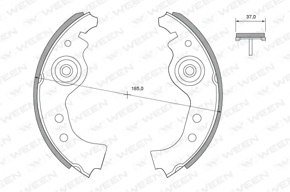 Brake Shoe Set (152-2309)