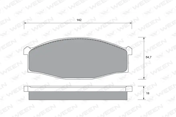 Brake Pad Set, disc brake (151-2135)