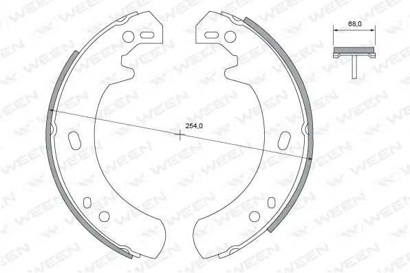 Brake Shoe Set, parking brake (152-2110)