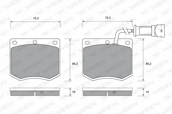 Brake Pad Set, disc brake (151-1397)