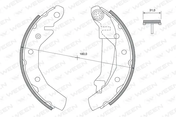 Brake Shoe Set (152-2026)