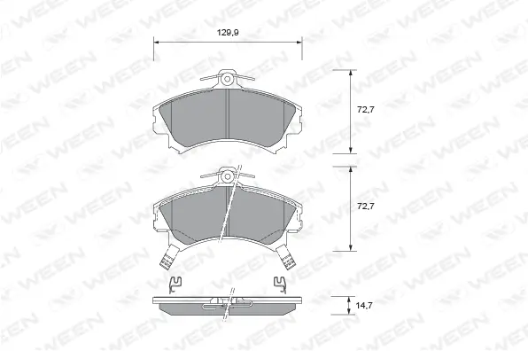 Brake Pad Set, disc brake (151-1711)