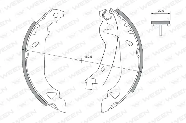 Brake Shoe Set (152-2322)