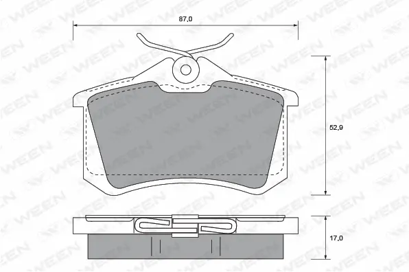 Brake Pad Set, disc brake (151-1206)