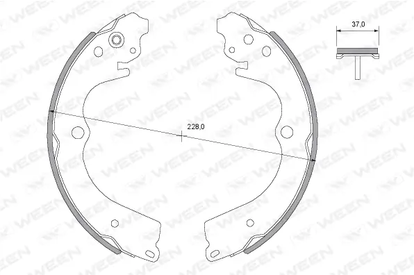 Brake Shoe Set (152-2059)