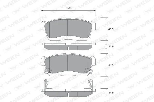 Brake Pad Set, disc brake (151-2712)