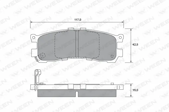Brake Pad Set, disc brake (151-2174)