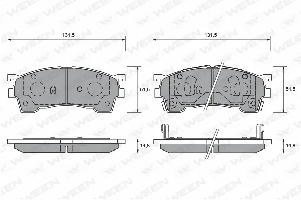Brake Pad Set, disc brake (151-1370)