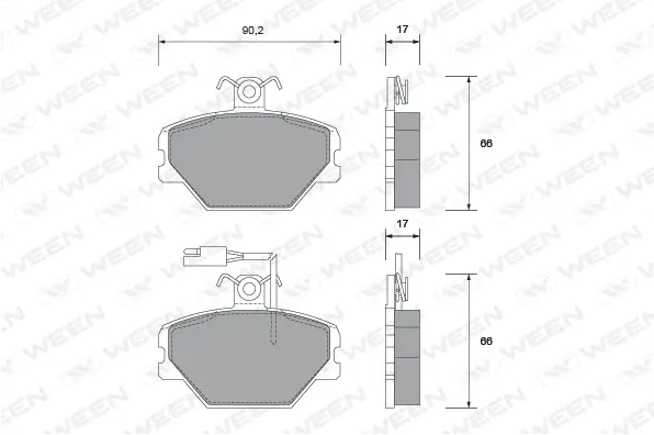 Brake Pad Set, disc brake (151-1460)