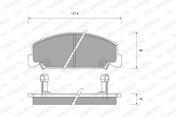 Brake Pad Set, disc brake (151-1426)