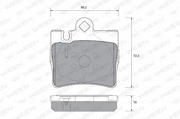 Brake Pad Set, disc brake (151-1233)