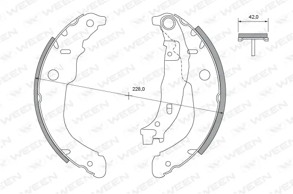 Brake Shoe Set (152-2046)