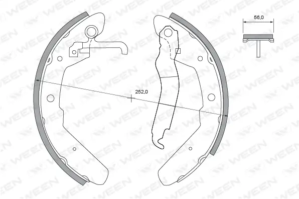 Brake Shoe Set (152-2084)
