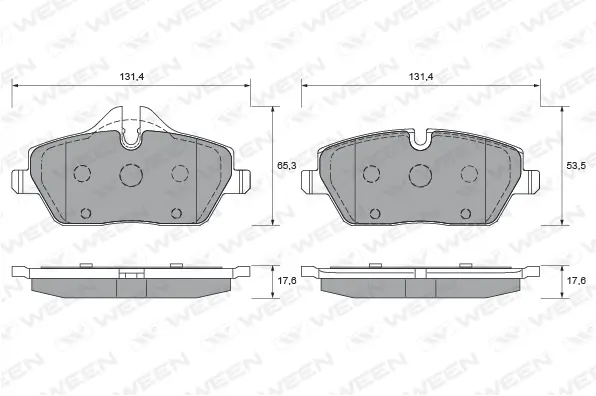 Brake Pad Set, disc brake (151-1986)