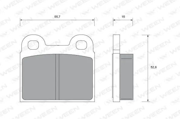 Brake Pad Set, disc brake (151-1571)