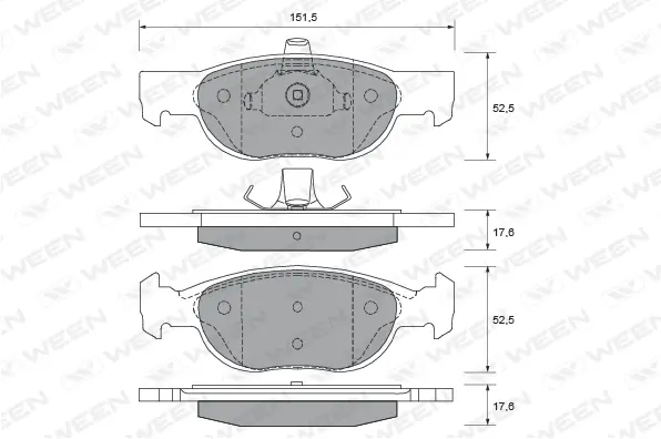 Brake Pad Set, disc brake (151-1830)