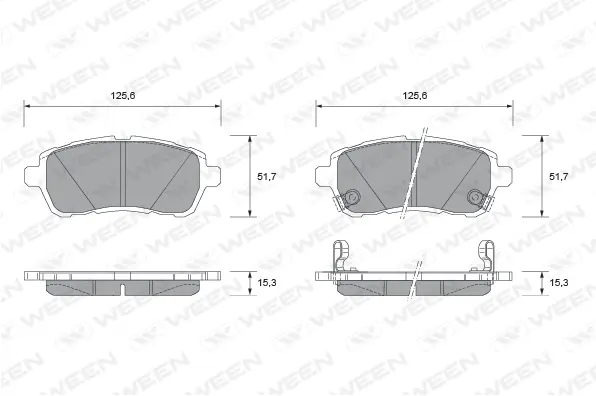 Brake Pad Set, disc brake (151-2590)