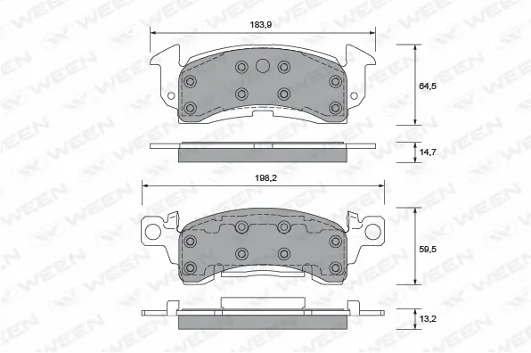 Brake Pad Set, disc brake (151-1412)