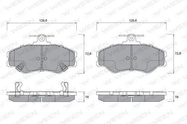 Brake Pad Set, disc brake (151-1173)