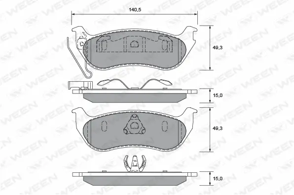 Brake Pad Set, disc brake (151-2405)