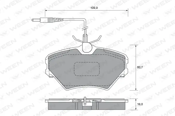 Brake Pad Set, disc brake (151-1626)