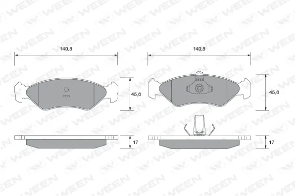 Brake Pad Set, disc brake (151-1724)