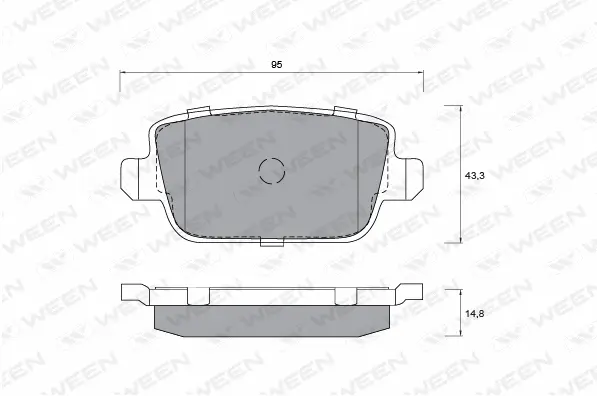 Brake Pad Set, disc brake (151-1212)