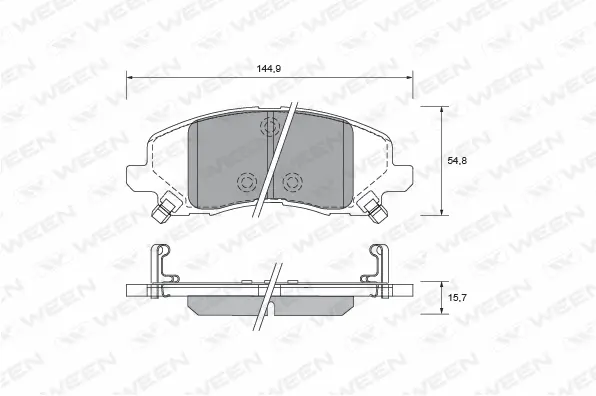Brake Pad Set, disc brake (151-2723)