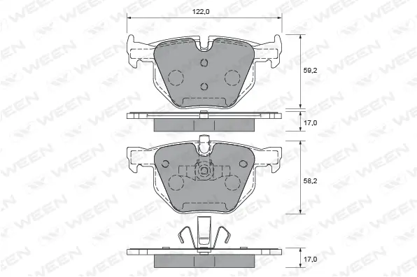 Brake Pad Set, disc brake (151-1951)