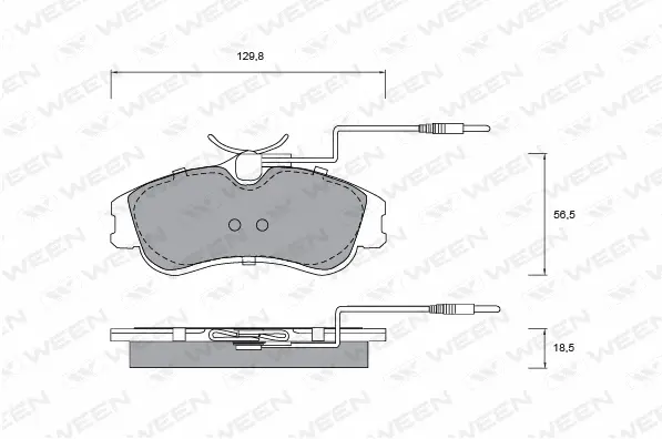 Brake Pad Set, disc brake (151-1272)